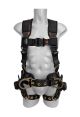 Construction harness  tongue-buckle legs  shoulder dees and