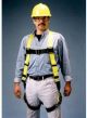Friction buckle shoulder straps  and tongue buckle leg strap