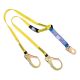 Two-legged 6FT stretchable web lanyard w/2 locking rebar hoo