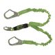 Two-legged  6FT stretchable web lanyard w/1 aluminum locking