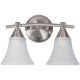 2BULB BN WALL FIXTURE