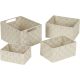 748113-BE 4PC BEIGE STORAGE BASKET