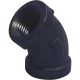 1-1/4IN 45D BLACK ELBOW