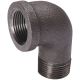 1-1/2IN 90D BLK STR ELBOW