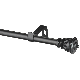 Curtain Rod Scroll 48in-86in Black