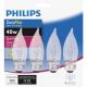 167601 4PK 40W CLR CAND BULB