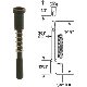 Blk Nylon Window Screen Rep Plunger Latch 25/PK