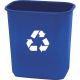 Bin 28QT Recycle Blue