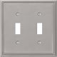 BN 2-TOGGLE WALLPLATE 77TTBN