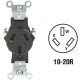 20A BRN SINGLE OUTLET