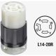 20A 125V/250V 4-Wire 3-Pole L14-20R Locking Cord Connector
