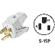 002-3W101-0WH WHITE 15A PLUG