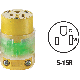 R50-515CV-LIT 15A YELLOW GRD CONNECTOR