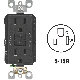 R04-GFNT1-0KE 15A BLK SLFT GFCI OUTLET