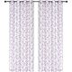 Curtain Gloria Floral Sheer Panel 54x84in Red