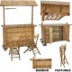 BB0407-BC0037 BAMBOO TIKI BAR SET