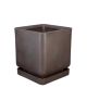 Plant Pot Quattro 12in w/Saucer Cocoa