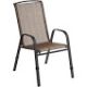 Brown Steel Stackable Chair