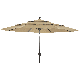 TJAU-042 TN 3-TIER TAN ALUM UMBRELLA