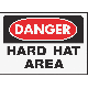  10X14 DANGR HRD HAT SIGN