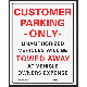 15X19 CUSTOMER PRKG SIGN