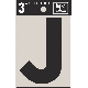 3IN BLK VINYL LETTER J