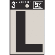 3IN BLK VINYL LETTER L