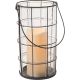 43222 7IN METAL/GLASS LANTERN