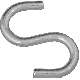 3 In. Zinc Heavy Open S Hook