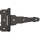 N881904 4IN BLK ORN REV T HINGE