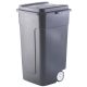 2851 50GAL BLACK  BIN W/WHEEL R/MAID