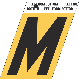 1-1/2INGOLD ALUM LETTER M