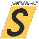 1-1/2INGOLD ALUM LETTER S