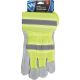 70501-L L HI-VIS SPLT LTHR GLOVE