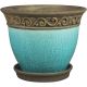 6IN TEAL CERAMIC PLANTER CRM-030713