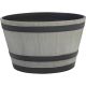 HDR-055488 22.5 GRAY BARREL PLANTER