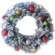 2314530 24IN PINE FLOCKED WREATH