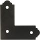 4 In. X 4 In. ZMAX Galvanized Steel Black Flat L strap