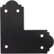 6 In. X 6 In. ZMAX Galvanized Steel Black Flat l strap