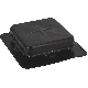 50INBLK ALUM SQ ROOF VENT