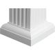 SQSTD08WHT 8IN SQ CAP/BASE SET