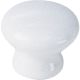 1-3/8in PORCELAIN CERAMIC KNOB - WHITE