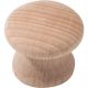 1IN AU NATURAL WOOD MUSHROOM KNOB