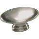1-1/2in Nantucket Oval Knob - Satin Pewter
