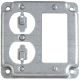4IN SQ GFI/OUTLET COVER