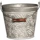 MPT01632 8IN WHT WASH GALV PLANTER