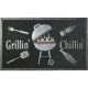 Blk 18x30 Rubber Grillin Chillin Door Mat