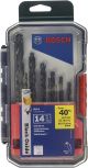 Drill Bit Set Blk Oxide 1/16in-1/2in 14PC Bosch BL14
