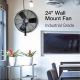 9025 24in Osc Wall Mount Fan Black Air King
