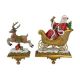 9.25in Santa W/Deer Stocking Holder 2PC 37011